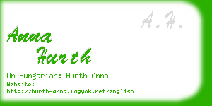 anna hurth business card